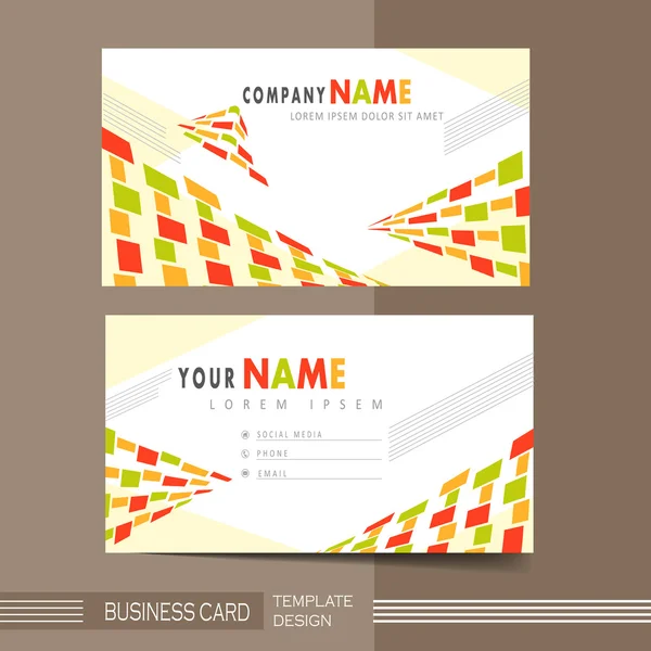 Colorful modern mosaic style business card — Stock Vector