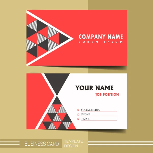 Abstract modern geometric business card — Stock vektor