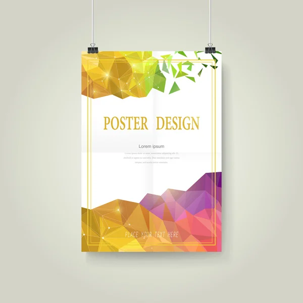 Abstract geometric fundal poster design — Vector de stoc