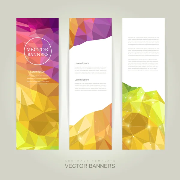 Abstracte kleurrijke geometrische achtergrond banner — Stockvector