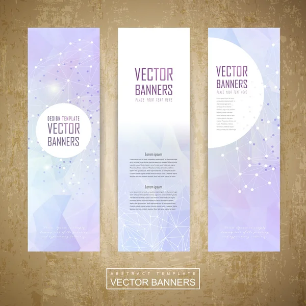 Geometric style design banner template set — Stock Vector