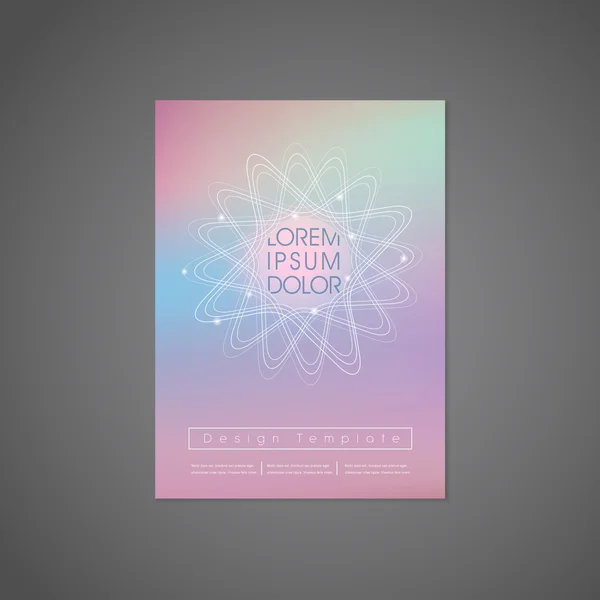 Modelo de cartaz de fundo colorido forma flor — Vetor de Stock