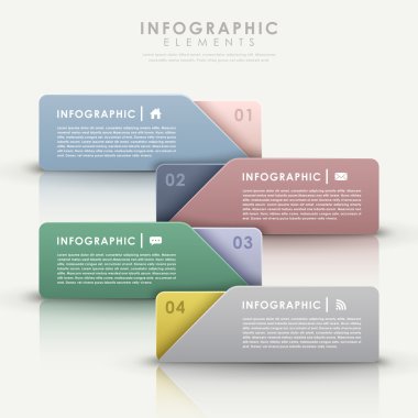 coloful modern bir tasarım şablonu Infographic afiş
