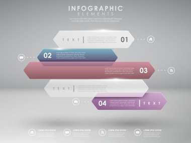 modern tasarım şeffaf Banner şablon Infographic