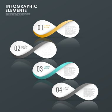 Modern renkli sonsuzluk sembolü Infographic elemanları 