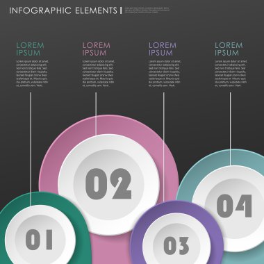 Kağıt Modern yer işareti Infographic öğeler soyut