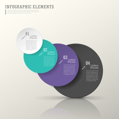 gerçekçi Kağıt Modern Daire Infographic elemanları