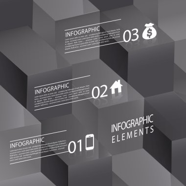 Infographic öğeleri modern soyut 3d küp