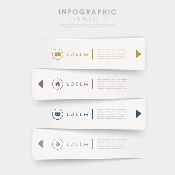 Banners de diseño moderno plantillas elementos infográficos — Vector de stock