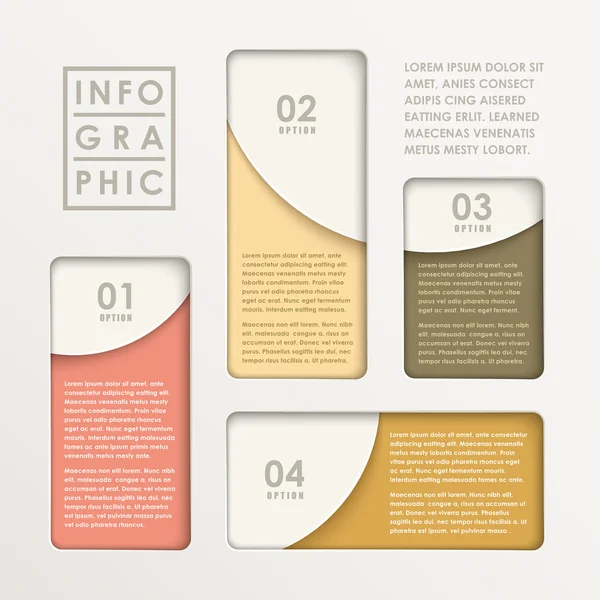 Moderne abstracte papier bar grafiek infographic — Stockvector