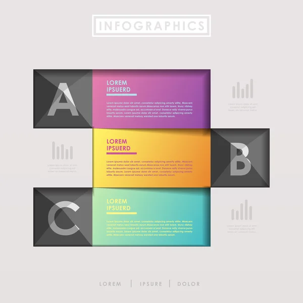 Moderne Design Papier Banner Vorlage Infografik — Stockvektor