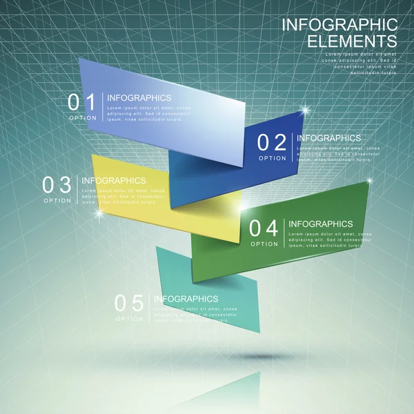 Moderne abstracte doorschijnend staafdiagram infographic — Stockvector