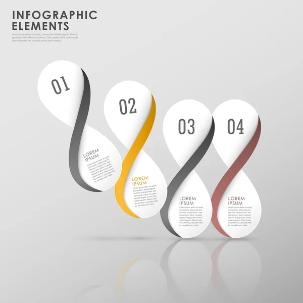 Moderne coloré infinité symbole éléments infographiques — Image vectorielle