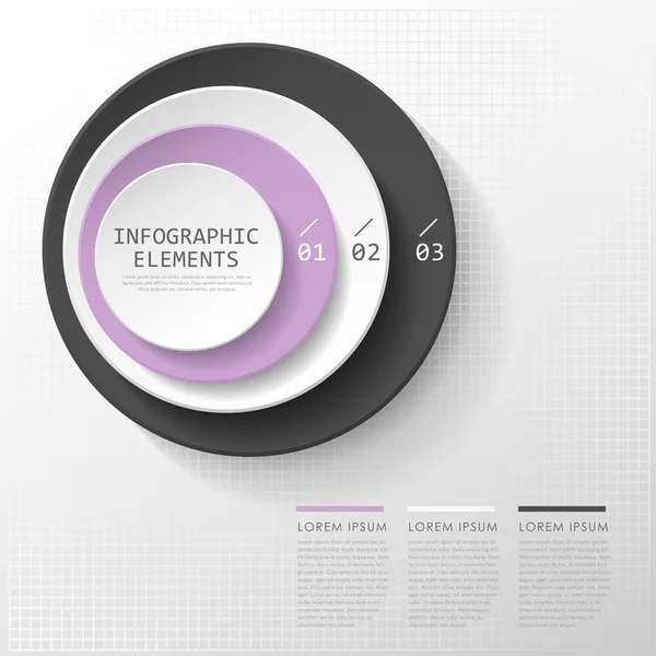 Moderne realistische Tortendiagramm-Elemente — Stockvektor