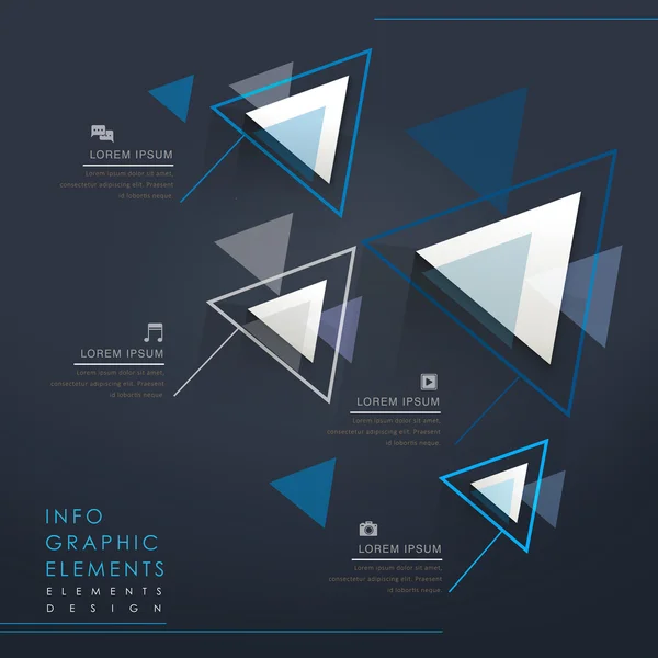 Kolorowy trójkąt nowoczesny plansza streszczenie elementów — Wektor stockowy