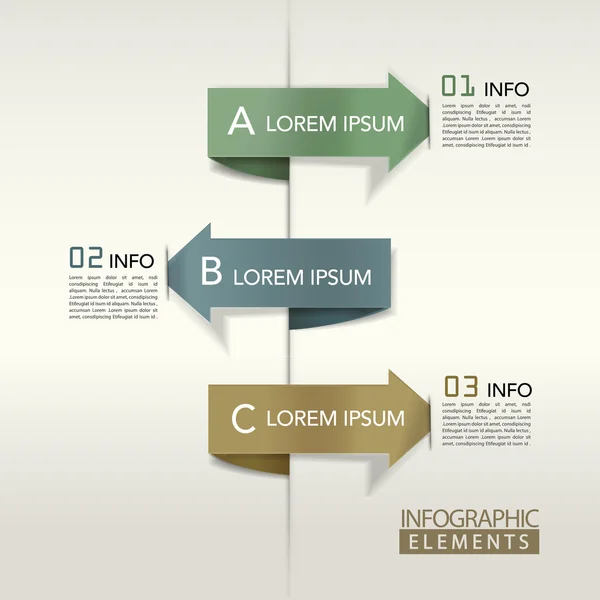 Moderne Pfeilbalkendiagramme infografische Elemente — Stockvektor