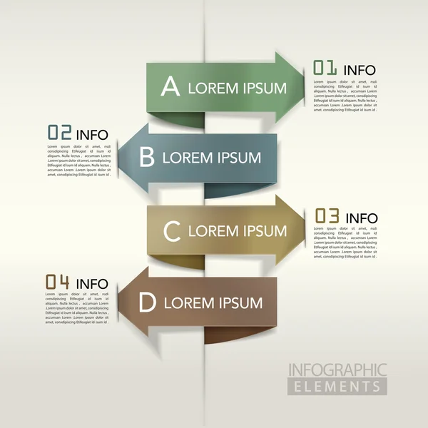 Moderne Pfeilbalkendiagramme infografische Elemente — Stockvektor