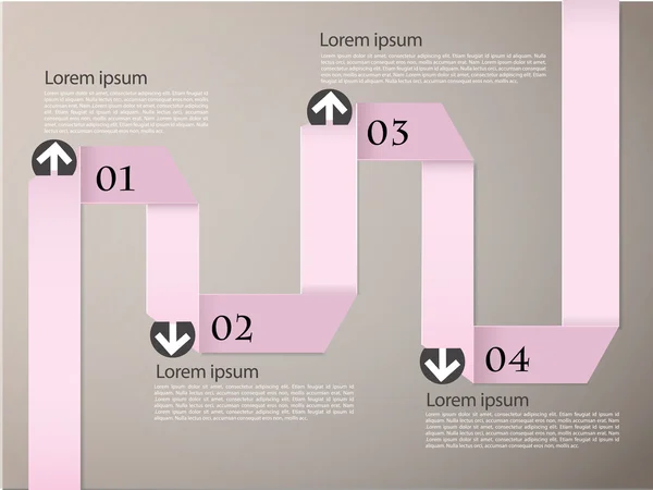현대 종이 접기 개념 infographic 요소 — 스톡 벡터