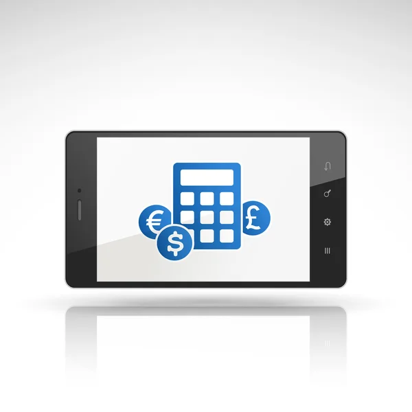 Icona della calcolatrice sul telefono cellulare — Vettoriale Stock