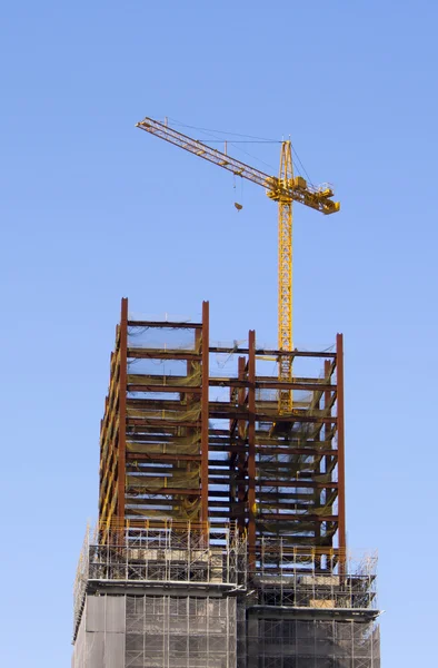 Construction site with tower crane — Stock Photo, Image