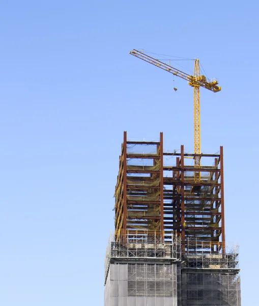 Cantiere con gru a torre — Foto Stock
