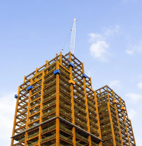 Construction site with tower crane — Stock Photo, Image