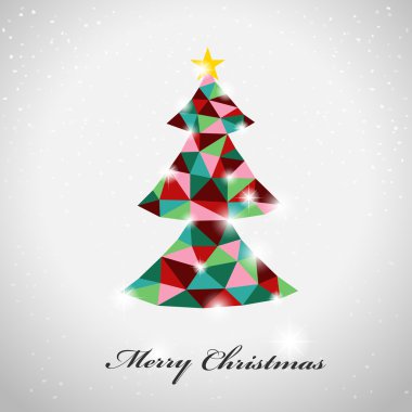 geometrik tarzı renkli Noel ağacı