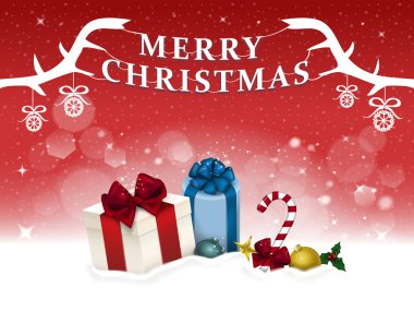 kar alan üzerinde hassas Noel hediyeleri 