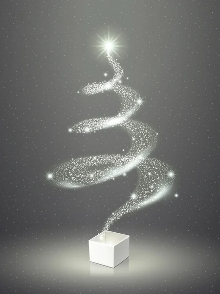 Abstract elegant sparkling Christmas tree — Stock Vector
