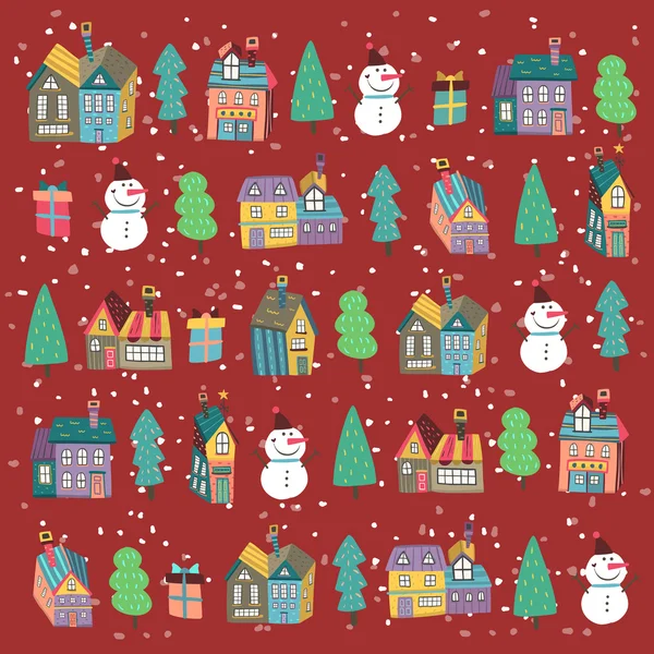 Lovely hand drawn Christmas elements — Stock Vector