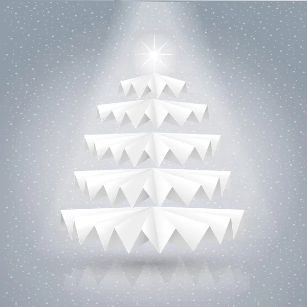 Sparkling paper Christmas tree — Stock Vector