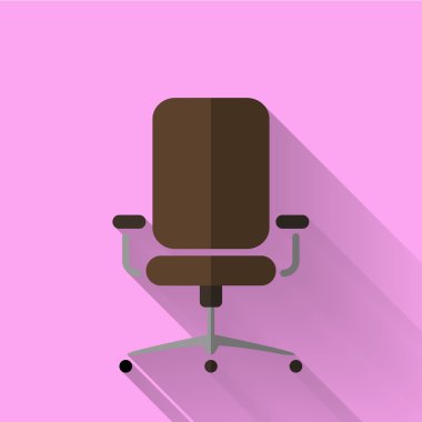 renkli düz tasarım ofis koltuğu simge