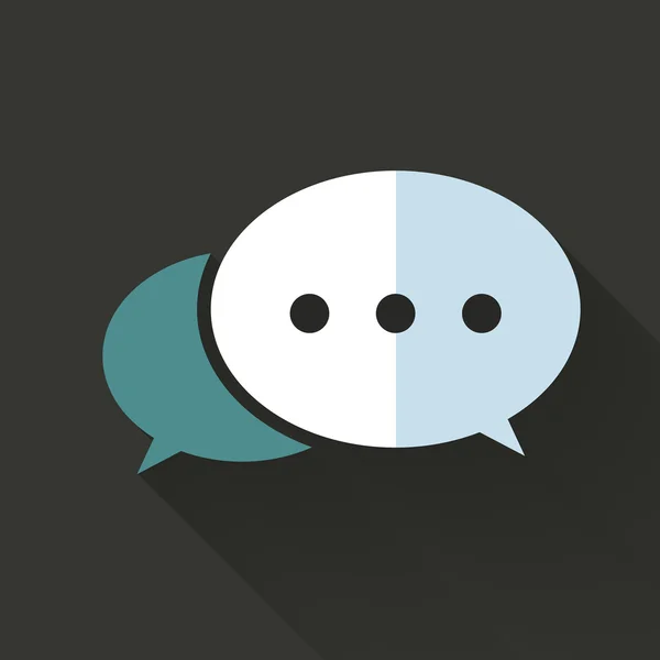 Colorful flat design speech bubble icon — Stock Vector