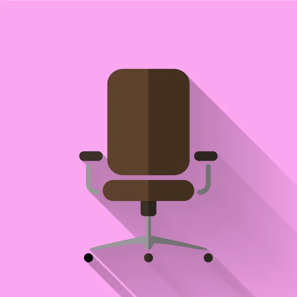 Kleurrijke platte ontwerp office stoel-pictogram — Stockvector