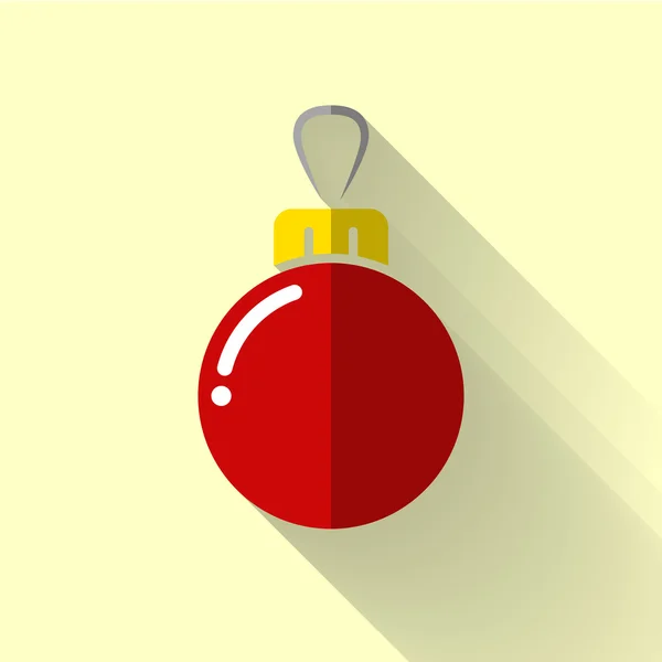 Diseño plano colorido bauble icono — Vector de stock