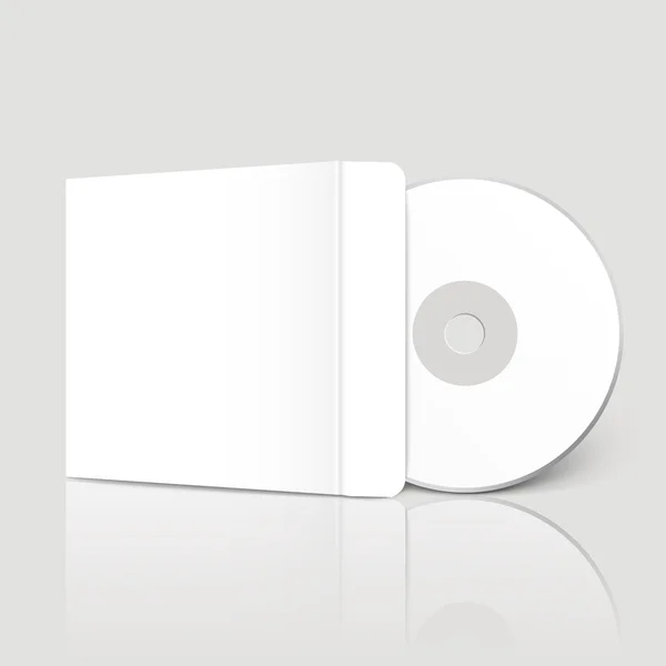 DVD y sobre en blanco — Vector de stock