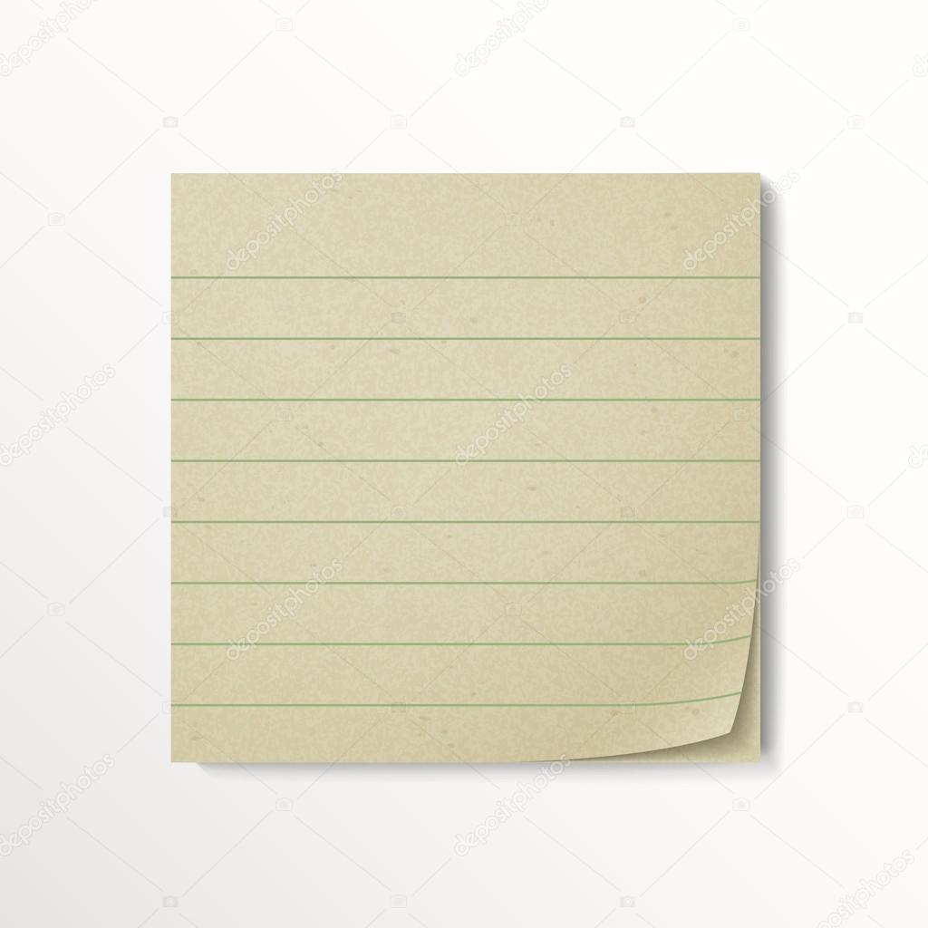 blank stick note paper