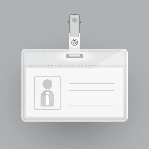 Modelo de cartão de identificação em branco —  Vetores de Stock