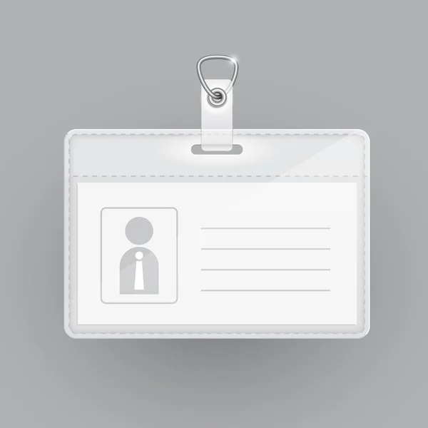 Blank identification card template — Stock Vector