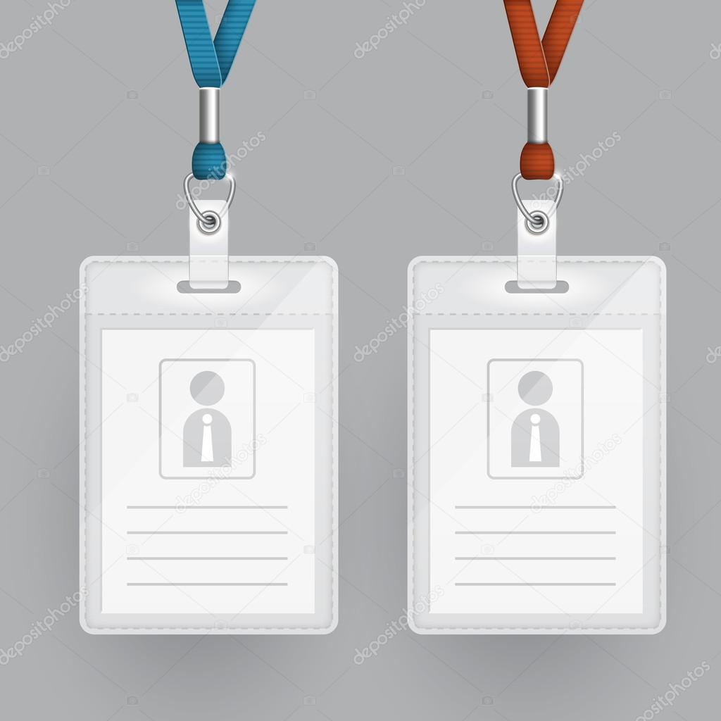 blank identification cards set