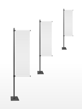 boş afiş bayrakları kümesi