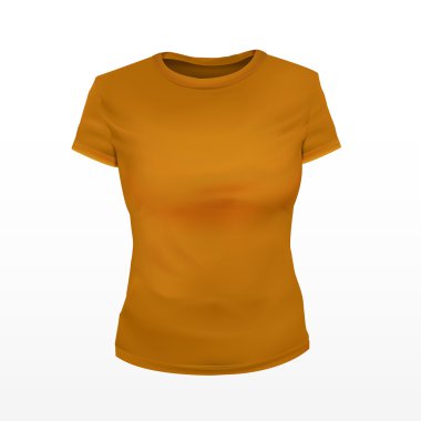 boş kadın T-shirt turuncu