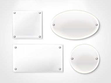 boş sergi cam plakanın