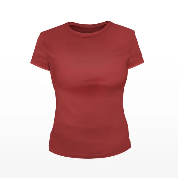 Пустые женщины футболка в красном — стоковый вектор
