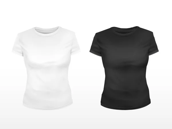T-shirt wanita kosong - Stok Vektor