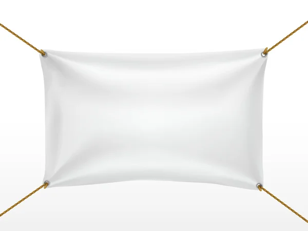 Bílá textilní banner — Stockový vektor