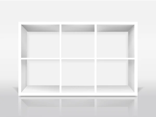 Blank modern bookcase — Stock Vector