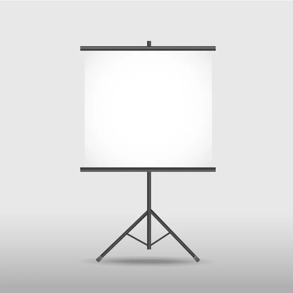 Blank projection screen on tripod — Stock Vector