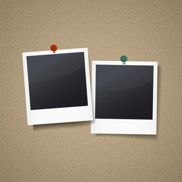 Photo frames with pin — Stock Vector