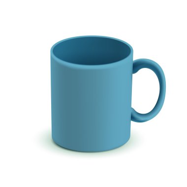 boş klasik mavi kupa